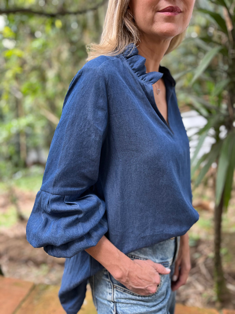 TOP BARCELONA V DENIM