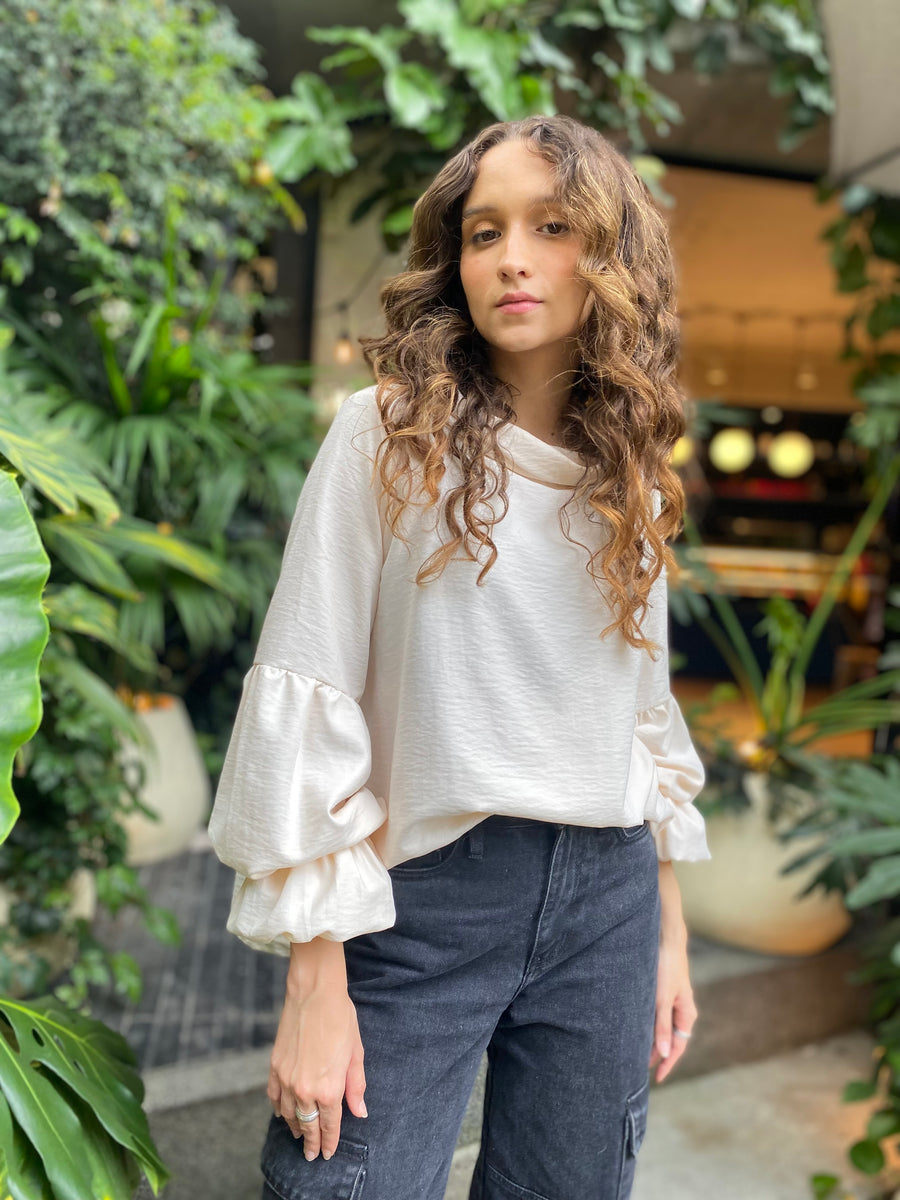 Top Barcelona Cuello T Marfil