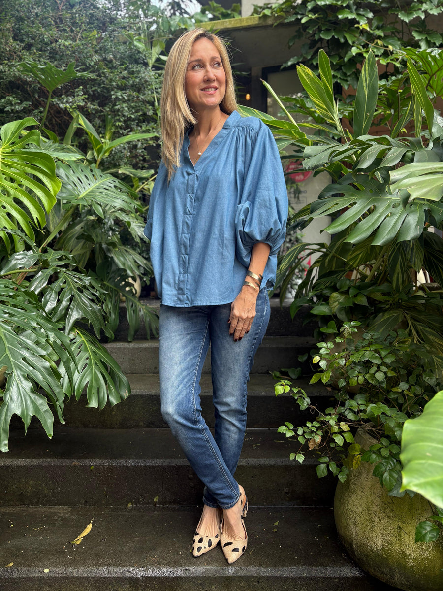 TOP FLORA DENIM