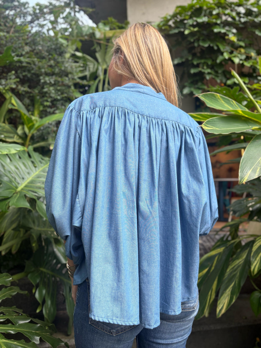 TOP FLORA DENIM