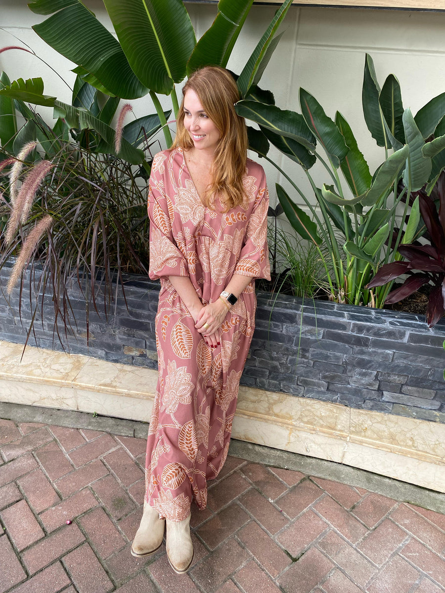 VESTIDO BARBARA MOCCA PRINT