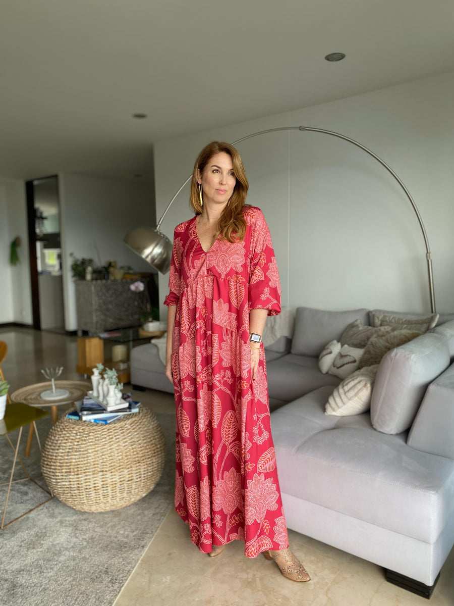 VESTIDO BARBARA PRINT CHERRY