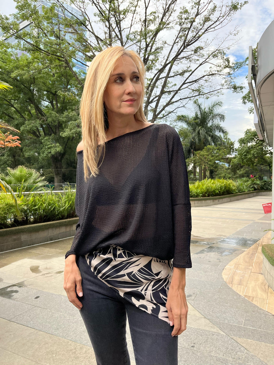 TOP BAT CROCHET NEGRO