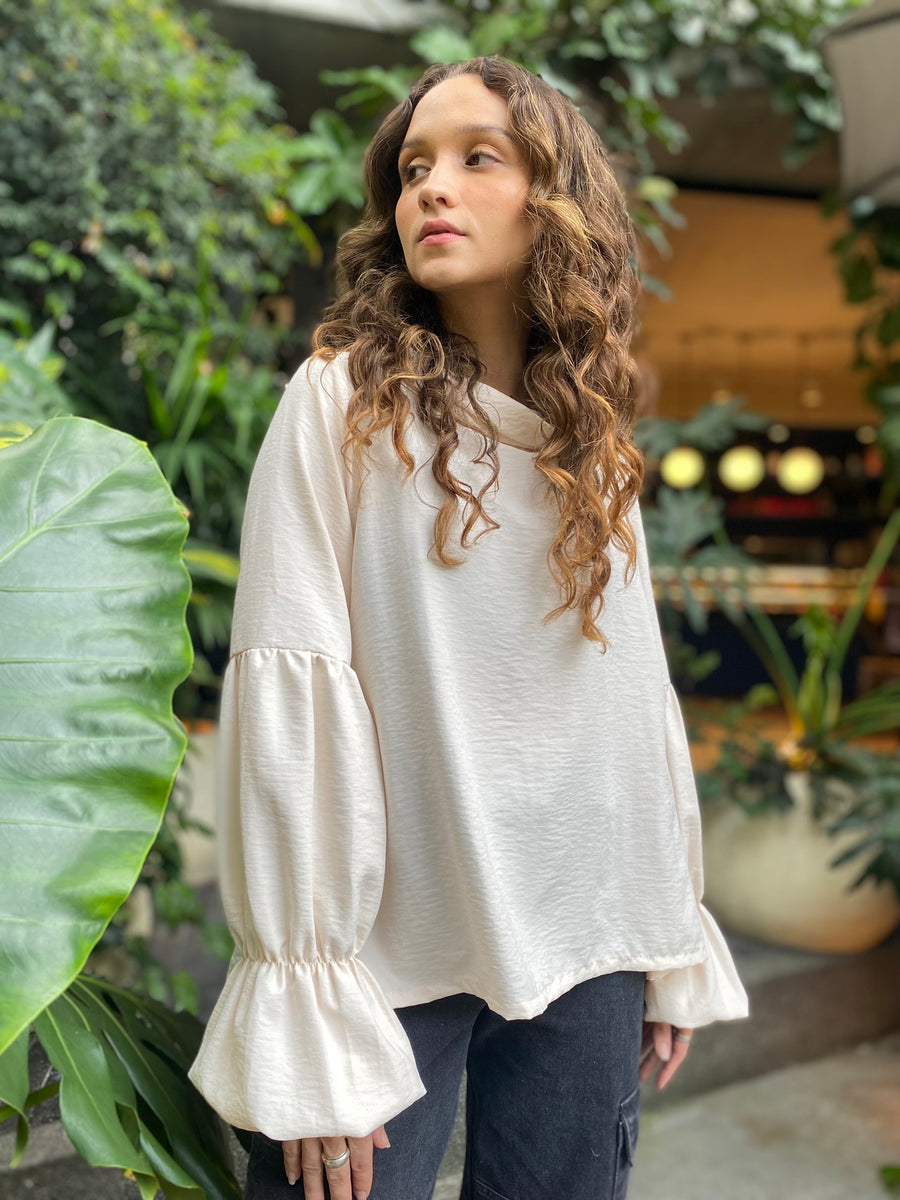 Top Barcelona Cuello T Marfil
